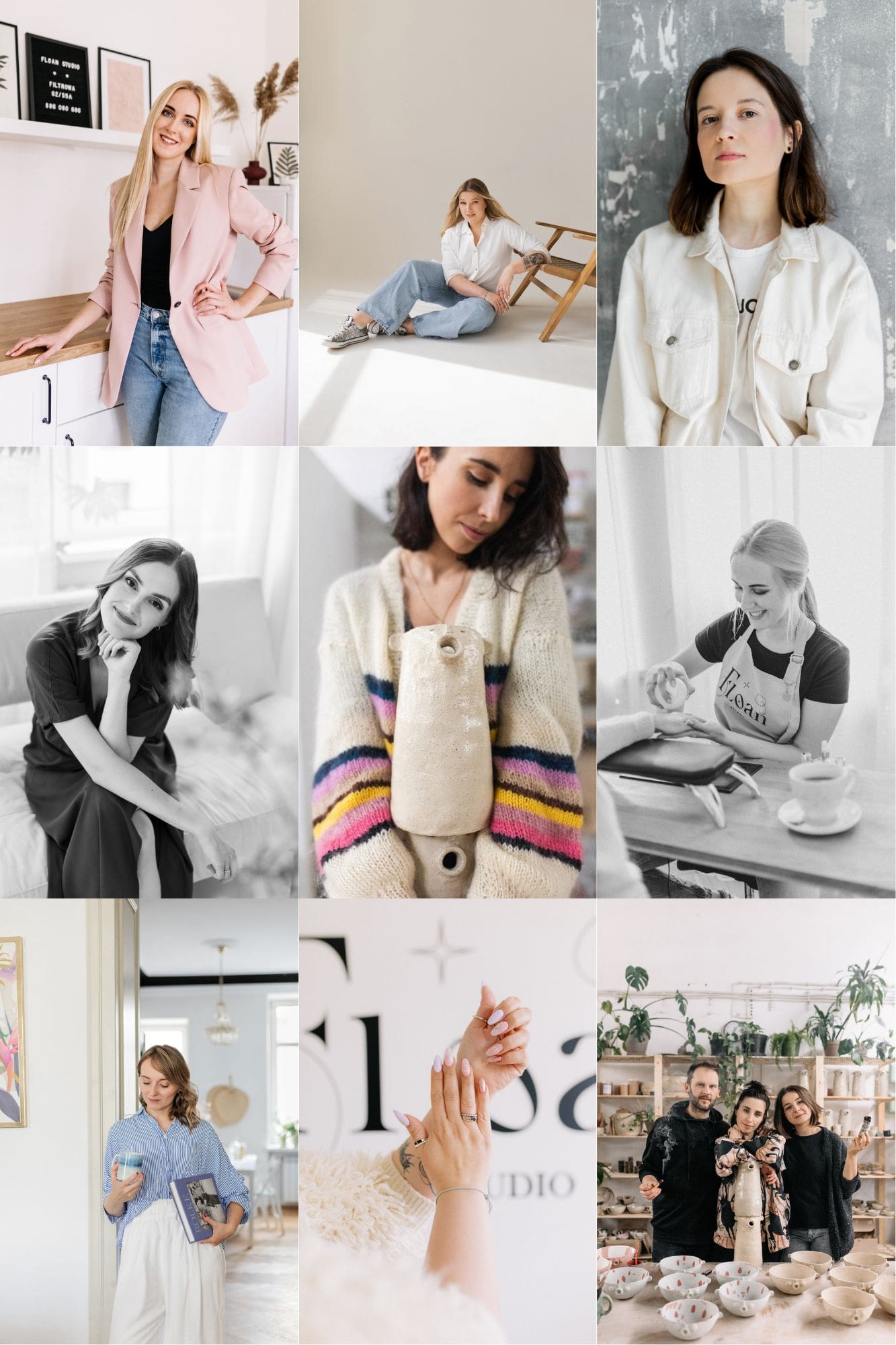 kolaż zdjęć z sesji wizerunkowej warszawa